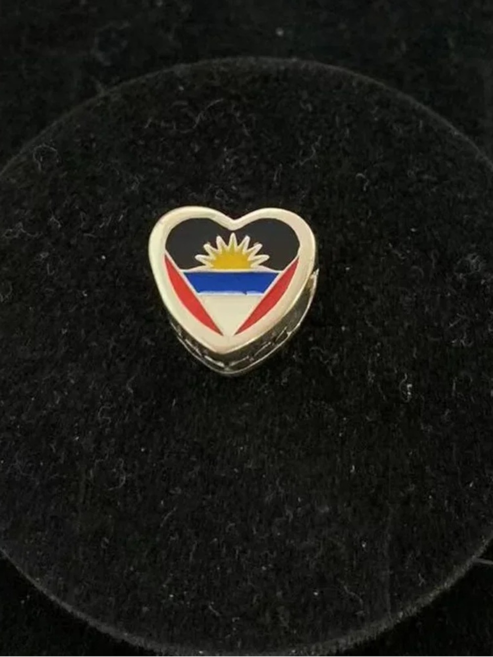 Pandora Heart Enamel Charm in Black, Red, Blue, Yellow, White